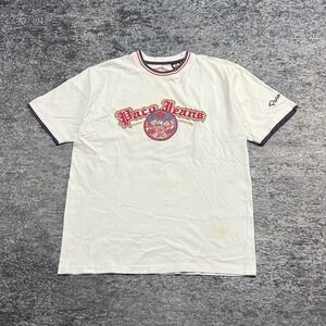 Vintage Paco T Shirt Mens Medium White Vintage Y2K Hip-Hop Spell Out Logo